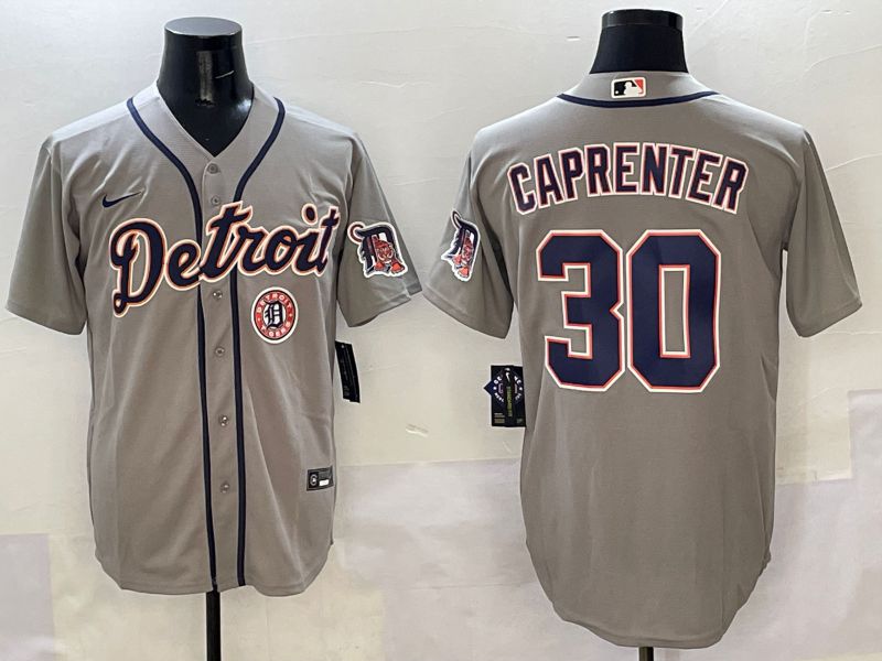 Men Detroit Tigers #30 Caprenter Grey Game Nike 2025 MLB Jersey style 50710->detroit tigers->MLB Jersey